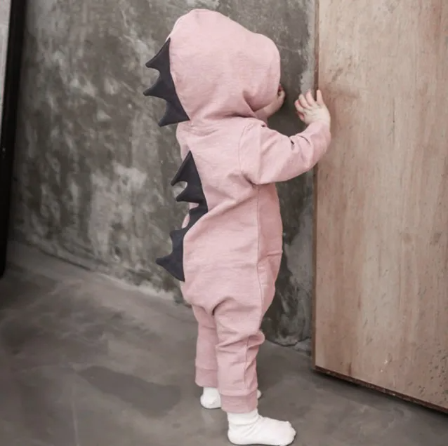 Macacão de Algodão do Bebê traje Dinossauro