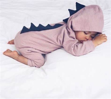 Macacão de Algodão do Bebê traje Dinossauro