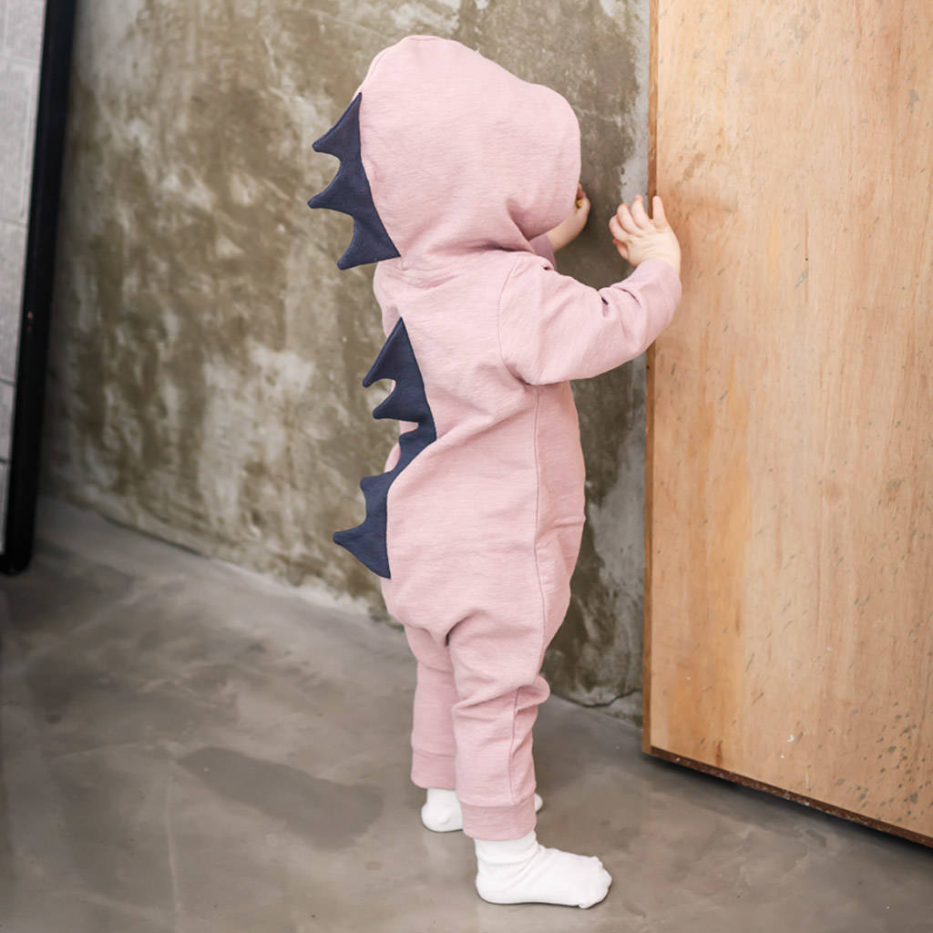 Macacão de Algodão do Bebê traje Dinossauro
