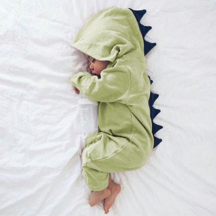 Macacão de Algodão do Bebê traje Dinossauro